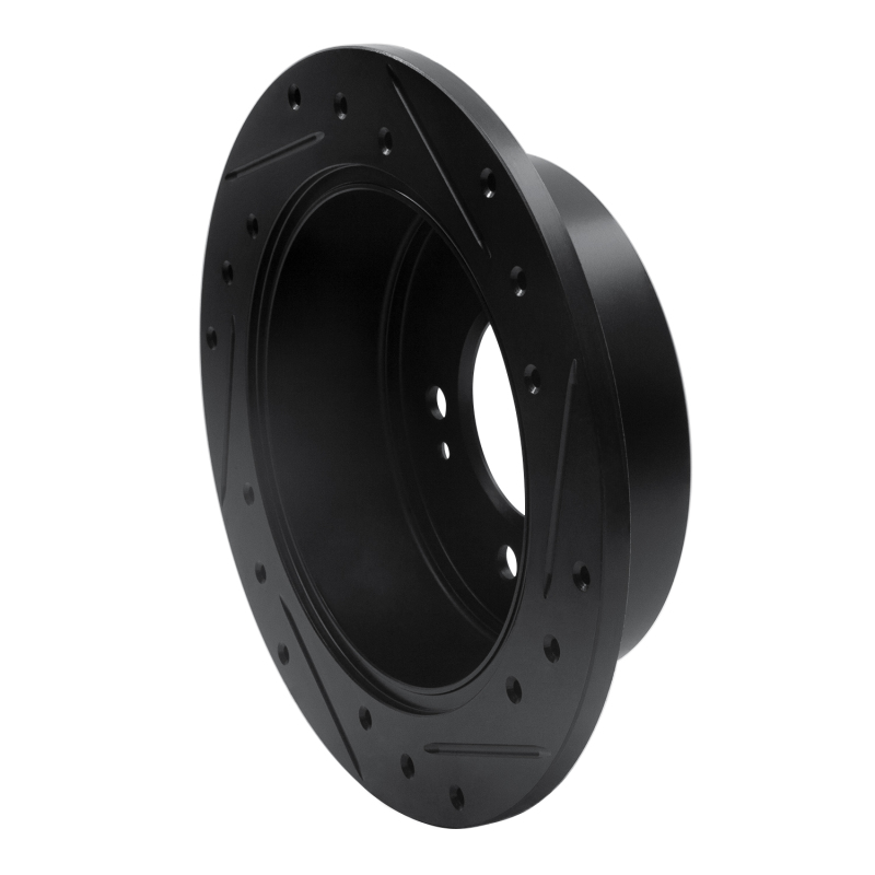 Kia Forte Brake Rotor (1) - Rear Left - R1 Concepts - Drilled & Slotted - Black - `10-`13